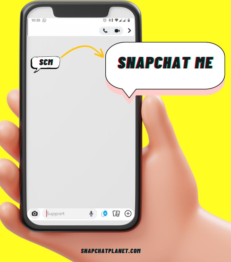 SCM mean on snapchat